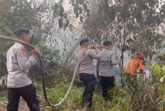 Karhutla di PT Jebus Seluas 5 Hektare, Polres Merangin dan Tim Gabungan Lakukan Pemadaman