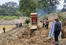 250 Personel Gabungan Tertibkan PETI di Geopark Merangin
