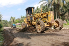 Dinas PUPR Provinsi Jambi Turunkan Alat Berat Perbaiki Jalan Berlubang Padang Lamo Tebo