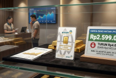 Harga Emas Batangan Antam Turun Rp4.000 per Gram pada Rabu Pagi