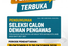 Seleksi Dewas Tirta Mayang Dibuka, Pendaftaran Berakhir 26 Oktober
