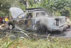 Ford Ranger Mendadak Terbakar di Muaro Jambi, Api Mengamuk hingga 8.000 Liter Air Dikerahkan