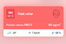 Hati-hati! Kualitas Udara Kota Jambi Malam Ini Masuk Kategori Tidak Sehat
