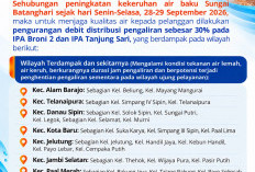 IPA Broni 2 dan Tanjung Sari Kurangi Distribusi, Warga Diminta Hemat Air