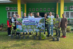 Lewat  Employee Volunteering, BPJS Ketenagakerjaan Sarolangun Tanam Pohon Buah di Kantor Lurah Aur Gading