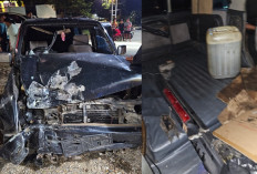 Kecelakaan! Ada 3 Jerigen Solar Dalam Mobil Isuzu Panther, Diambil dari Gudang Minyak Belakang BPK Jambi