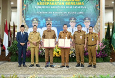 Pemkab Muaro Jambi dan Pemkab Muba Perkuat Sinergi, Teken MoU Percepatan Layanan Publik dan Kesejahteraan Warg
