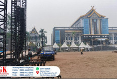 Jelang Pembukaan MTQ Provinsi Jambi, Panggung Utama Mulai Dipasang Serta Puluhan Penari Berlatih